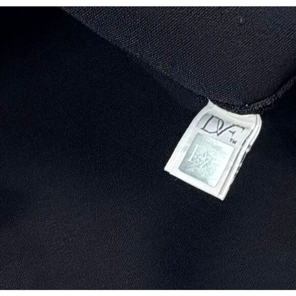 Diane von Furstenberg Flote Skater Skirt Black A Line Structured Size Medium EUC - Picture 4 of 9